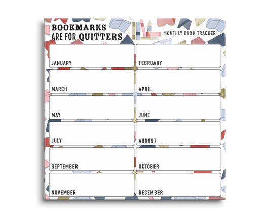 Yearly Book Tracker Bookmarks are for Quitters | 8x8