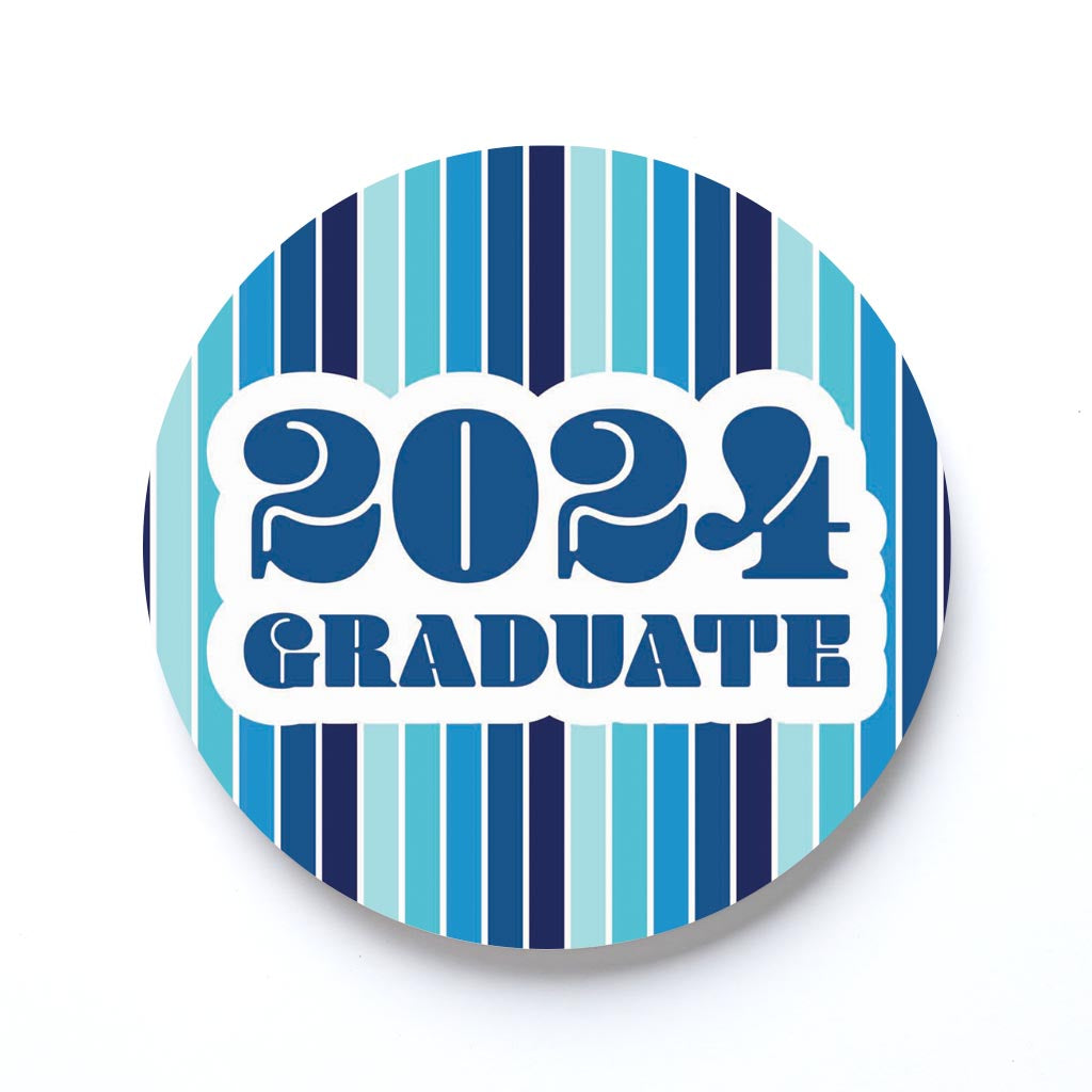 Graduation 2024 Graduate Navy Stripe | 4x4