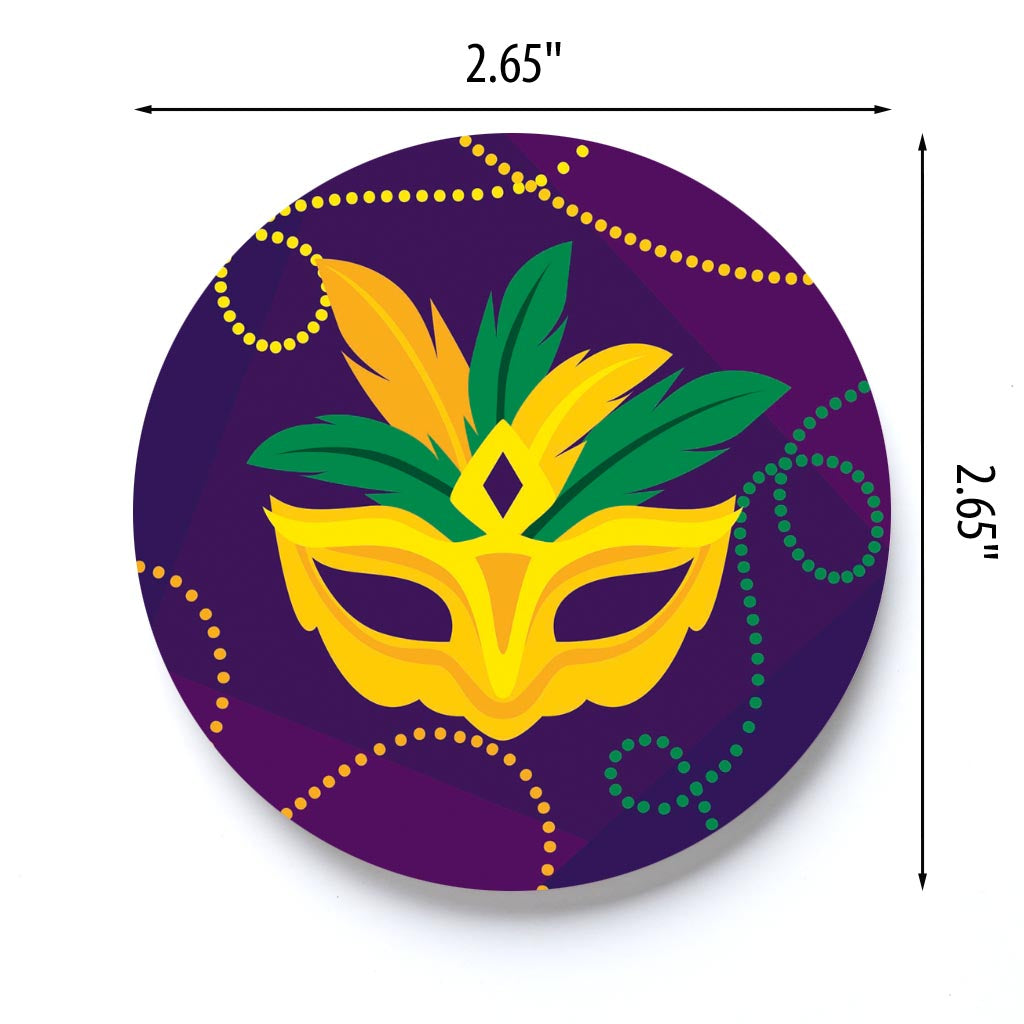 Mardi Gras Mask & Beads | 2.65x2.65