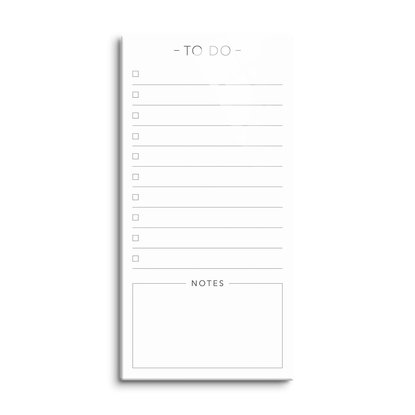 Minimalistic White To Do List | 8x16