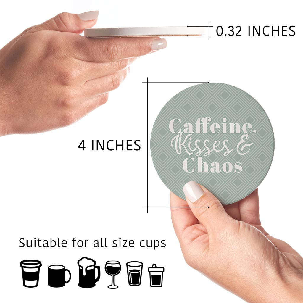 Mother's Day Offset Circle Coaster Set | 4x4