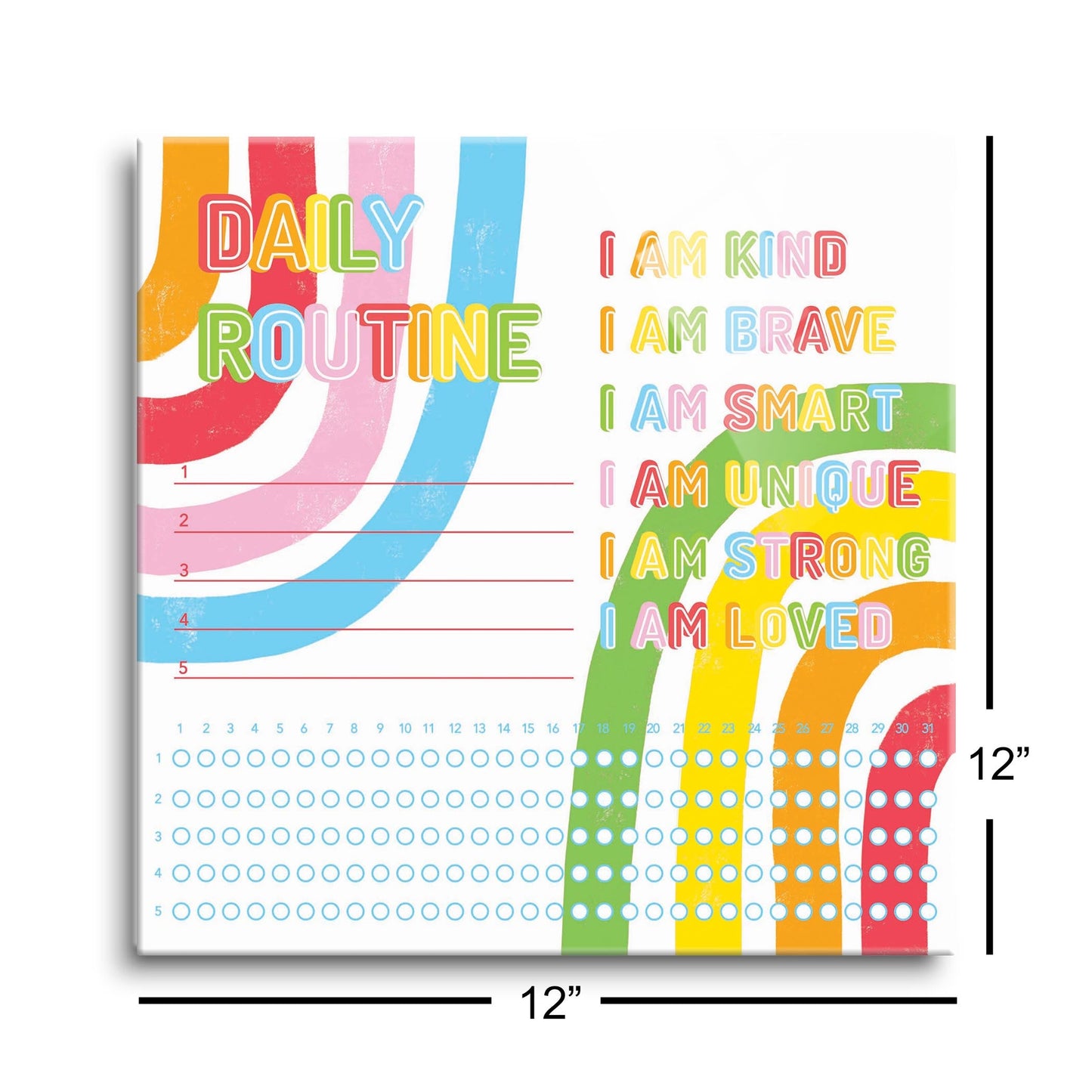 Children's Bright Rainbow Daily Routine | 12x12