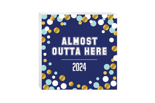 Graduation 2024 Outta Here Blue Confetti | 10x10
