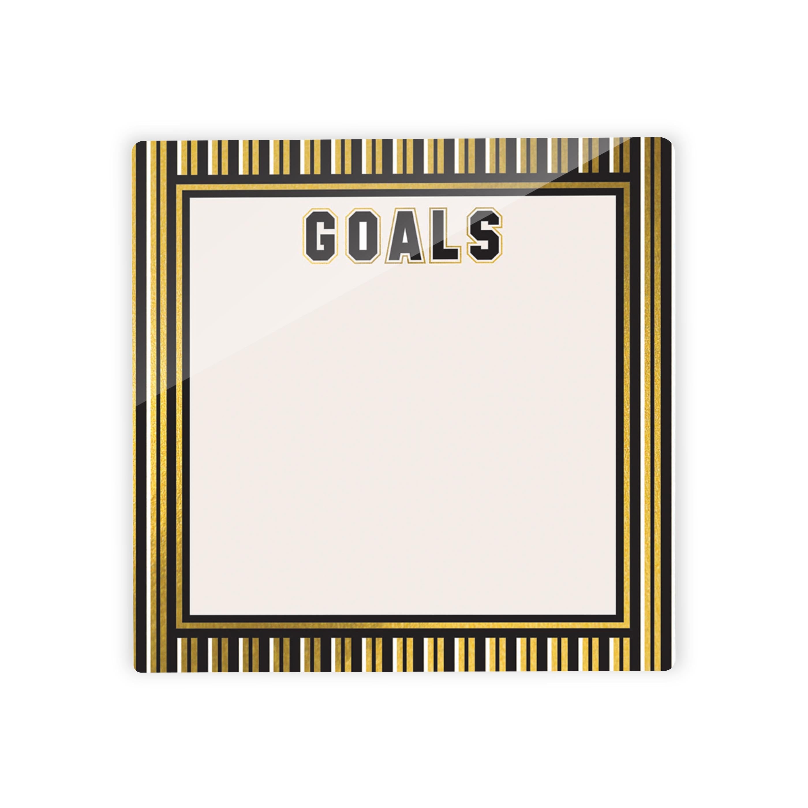Graduation Reminders Gold Stripe Goals | 4x4 – Clairmont and Co