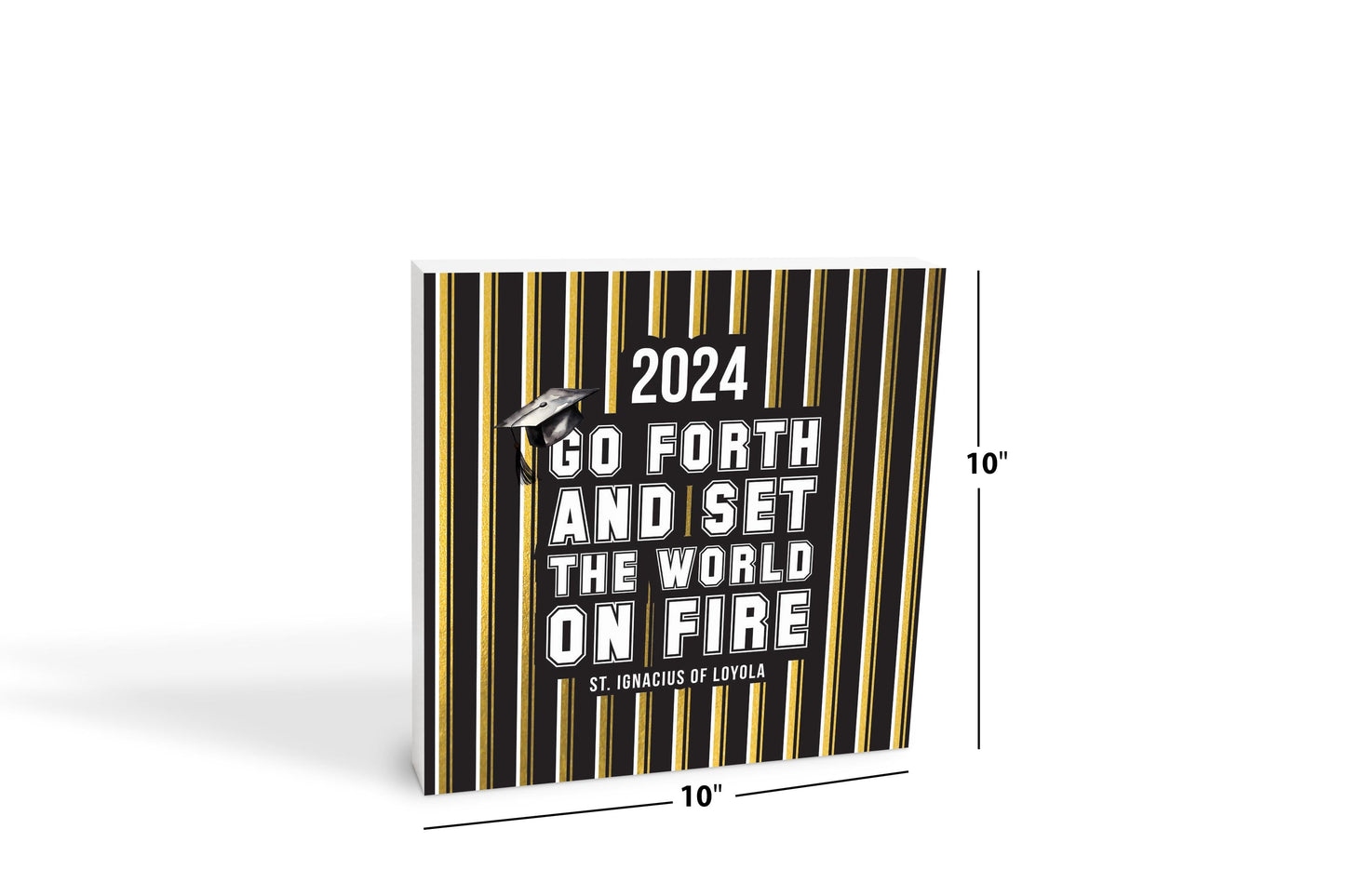 Graduation 2024 Gold Stripe | 10x10