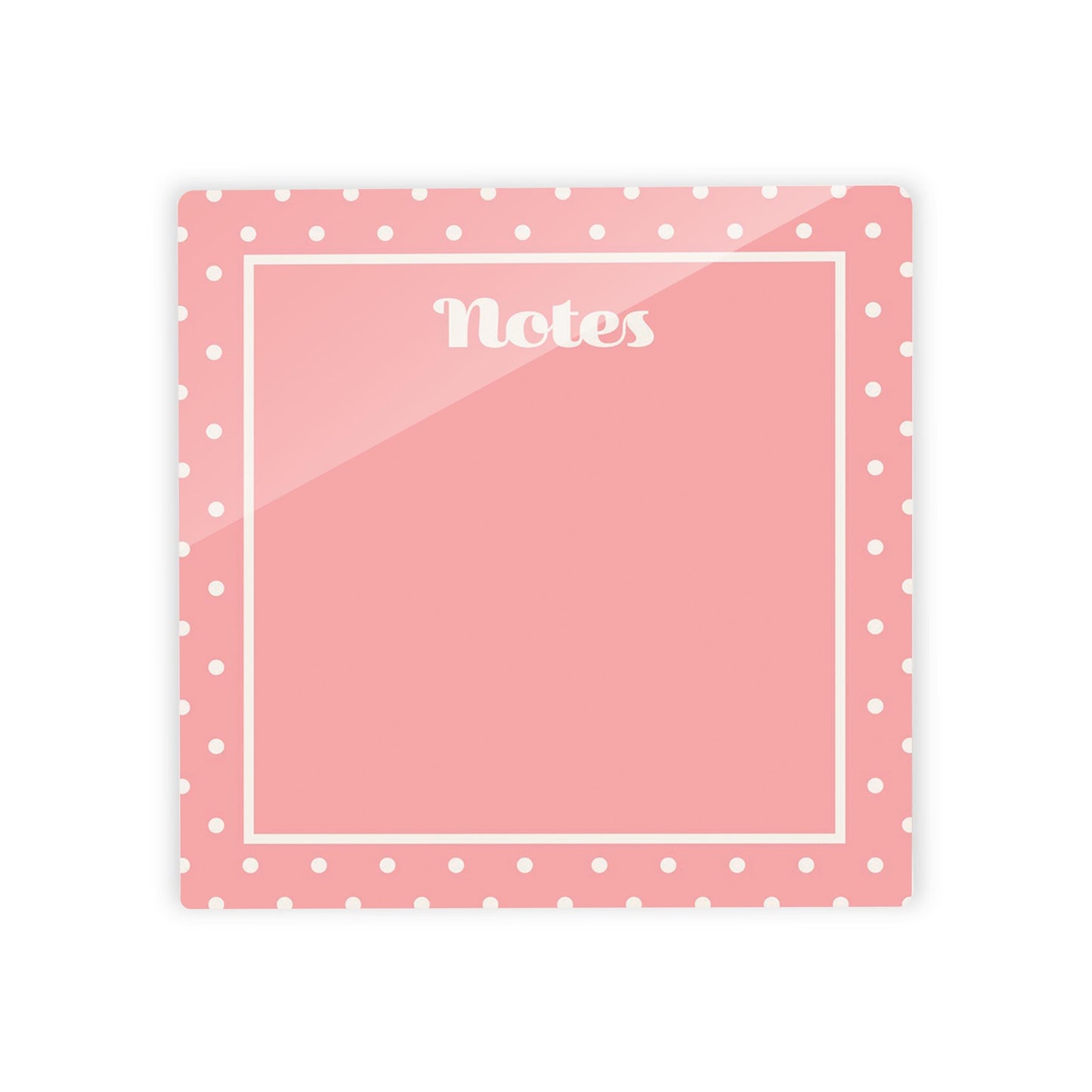 Spring Reminder Pink Polka Dot Notes | 4x4