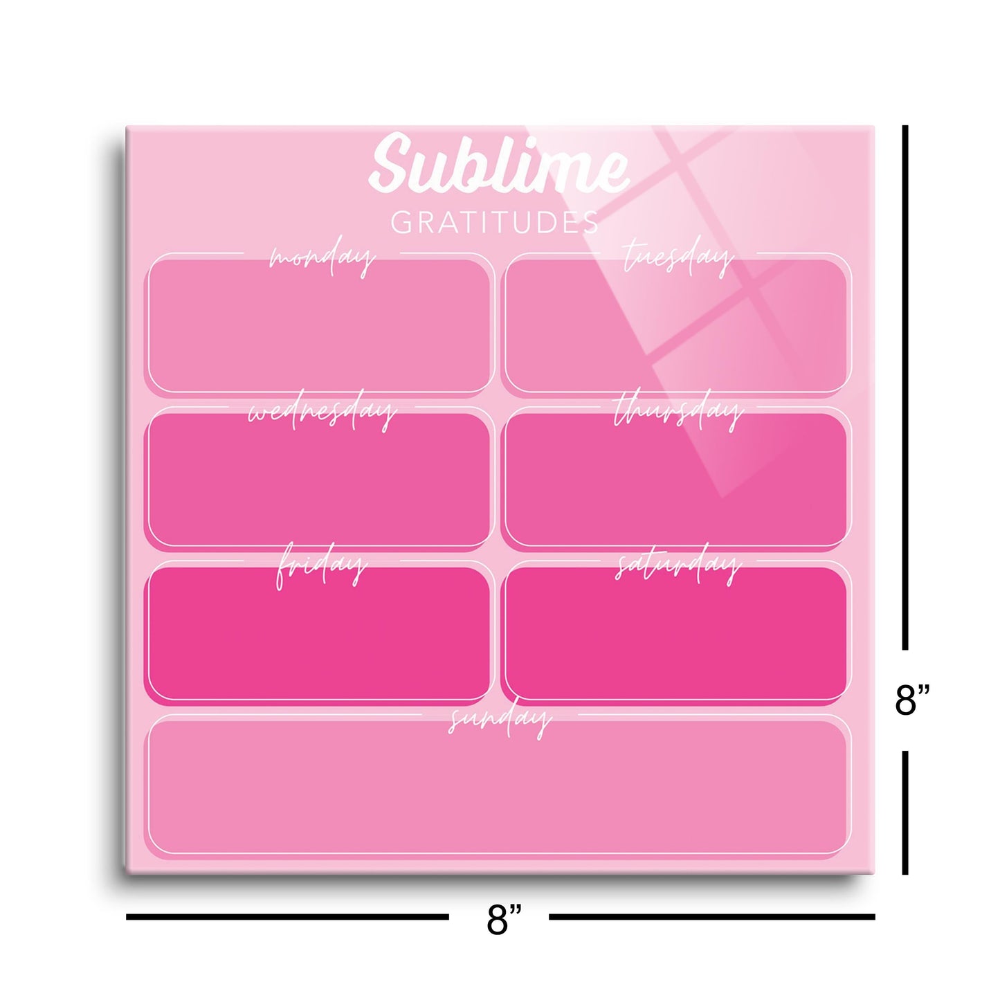 Pink Dream Gradient Sublime Gratitudes | 8x8
