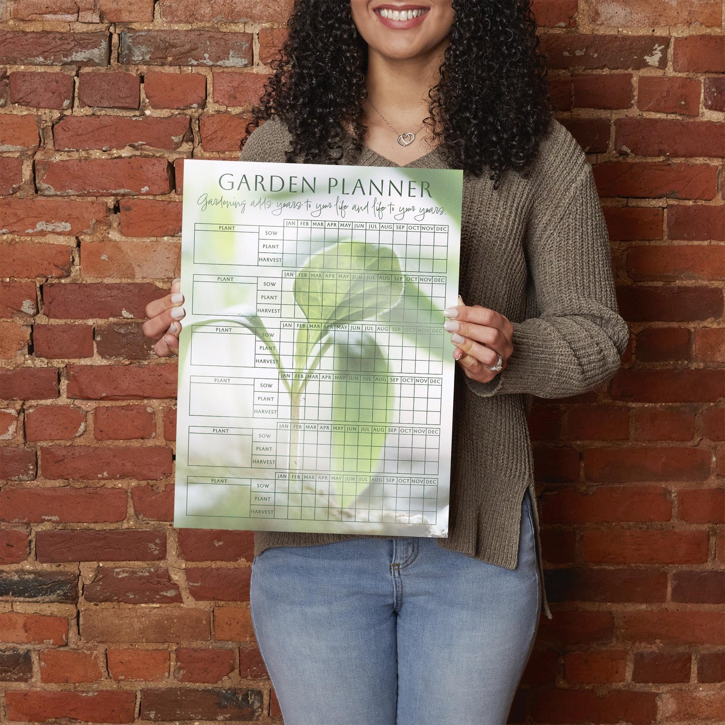 Garden Planner Life To Your Years Green Seedling | 12x16