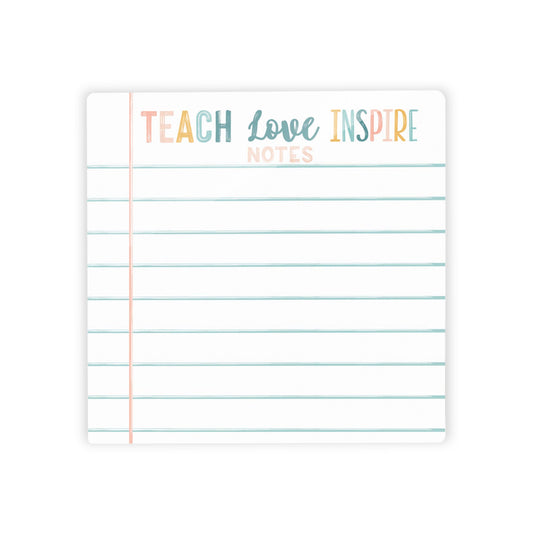 Pastel Teach Love Inspire Notes | 4x4