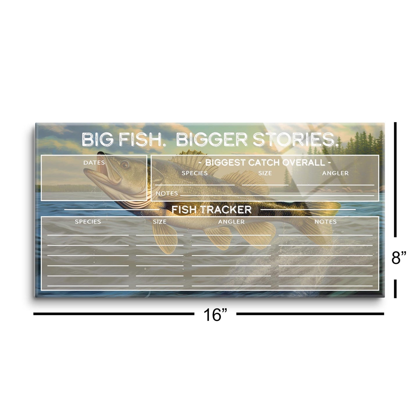 Fish Tracker Big Fish Bigger Stories | 16x8