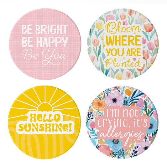 Spring Offset Circle Coaster Set | 4x4