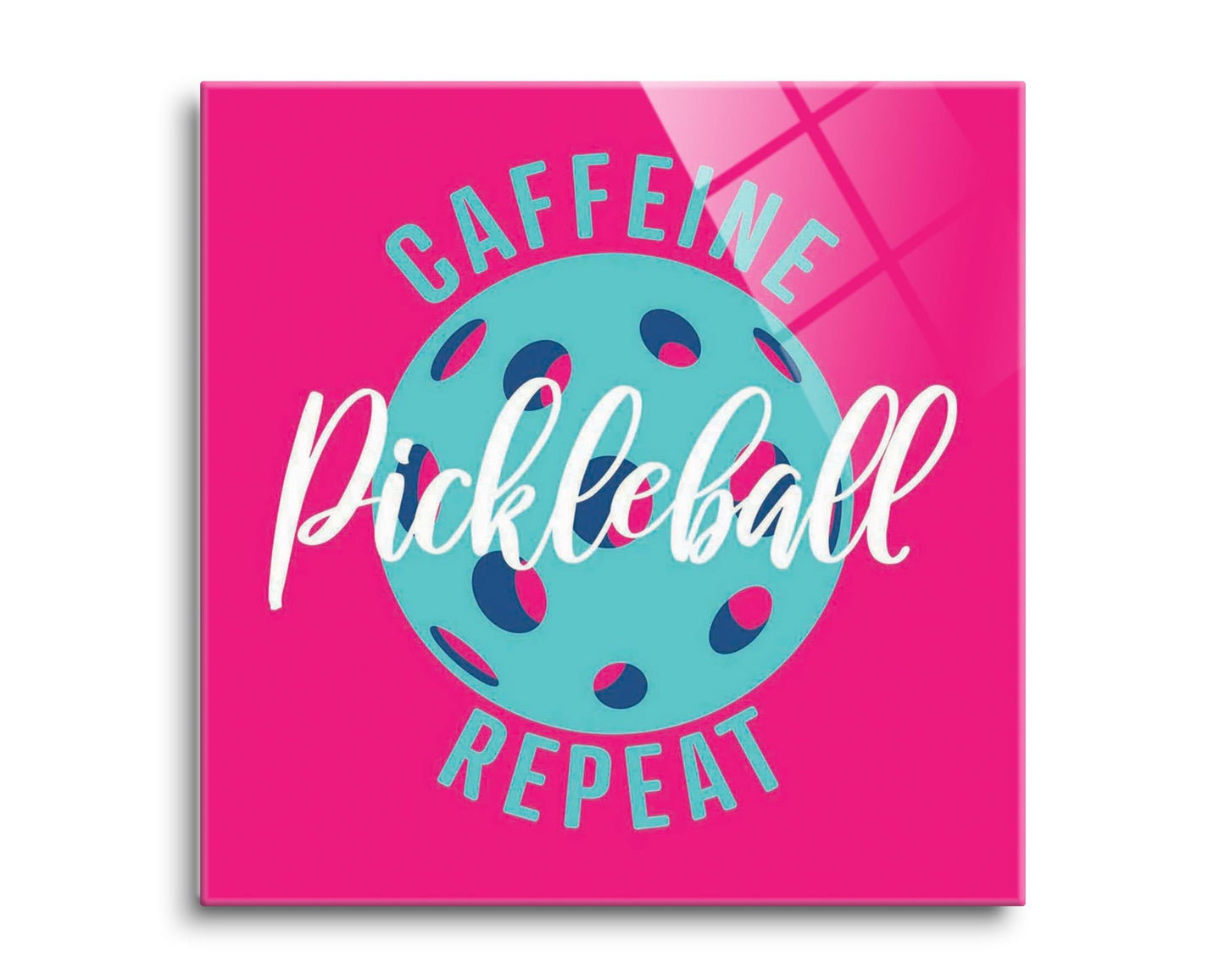 Neon Pickleball Caffeine Pickleball Repeat | 8x8