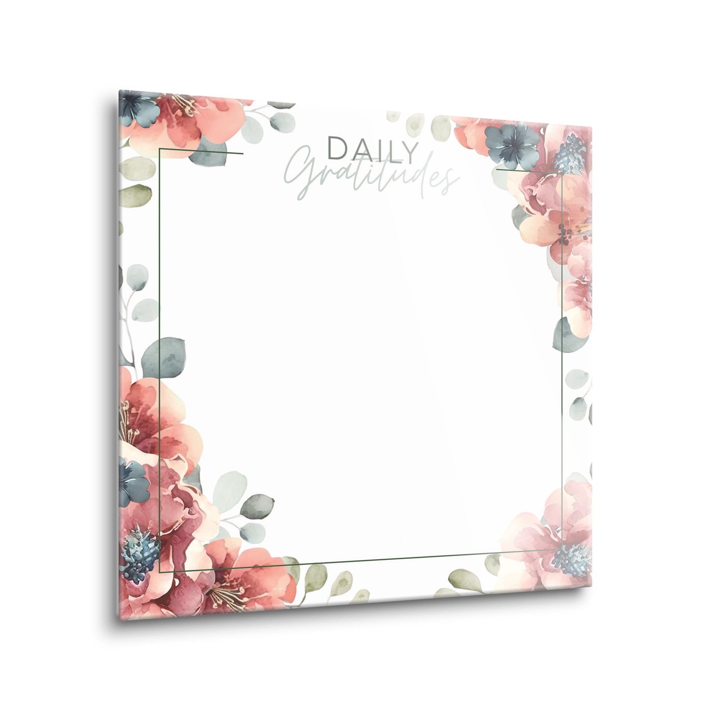 Floral Daily Gratitudes Message Board | 8x8