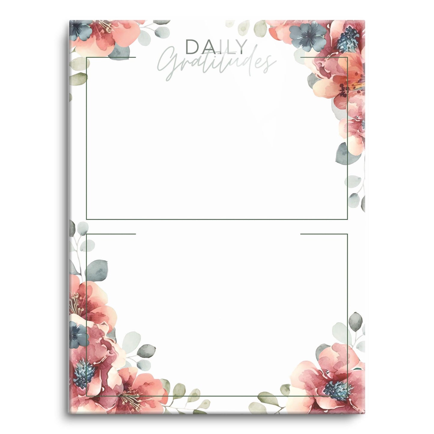 Floral Daily Gratitudes Message Board | 12x16