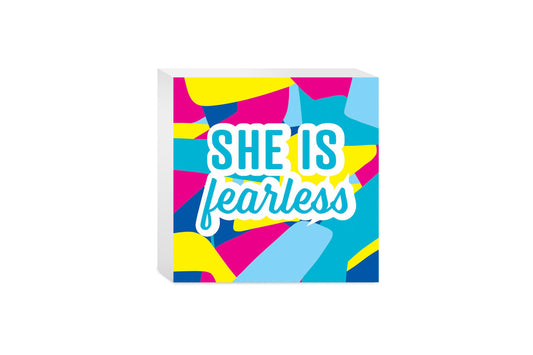 She Is Fearless Bright Pattern | 5x5