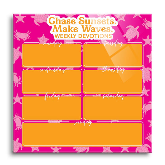 Coastal Chase Sunsets Make Waves Weekly Devotions | 12x12