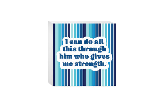 I Can Do All Blue Stripe | 5x5