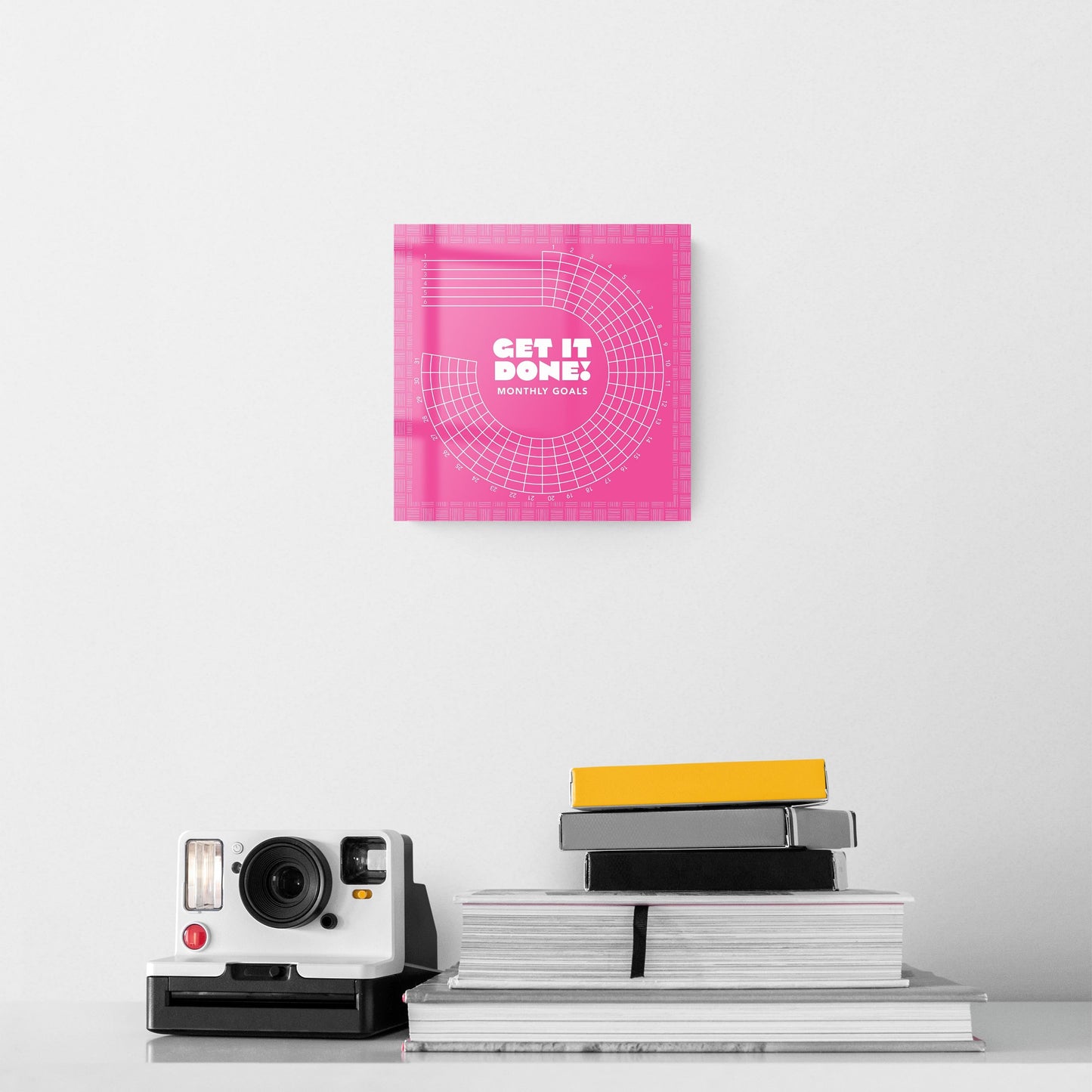 Neon Pink Get It Done Monthly Goals | 8x8