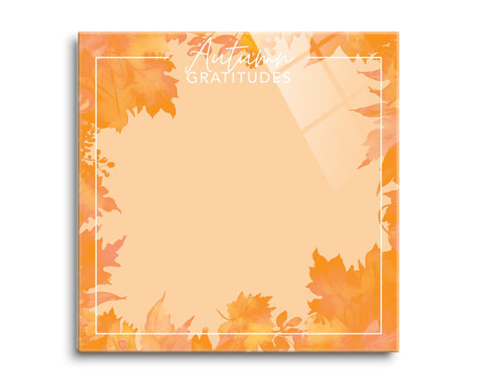 Autumn Gratitudes Orange Leaves | 8x8
