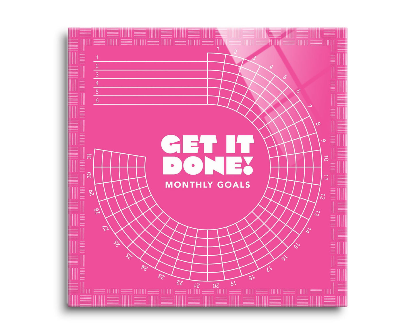 Neon Pink Get It Done Monthly Goals | 8x8