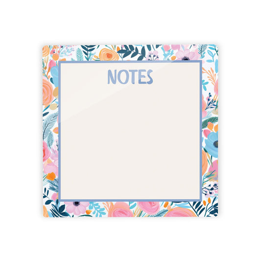 Spring Reminder Blue Floral Notes | 4x4