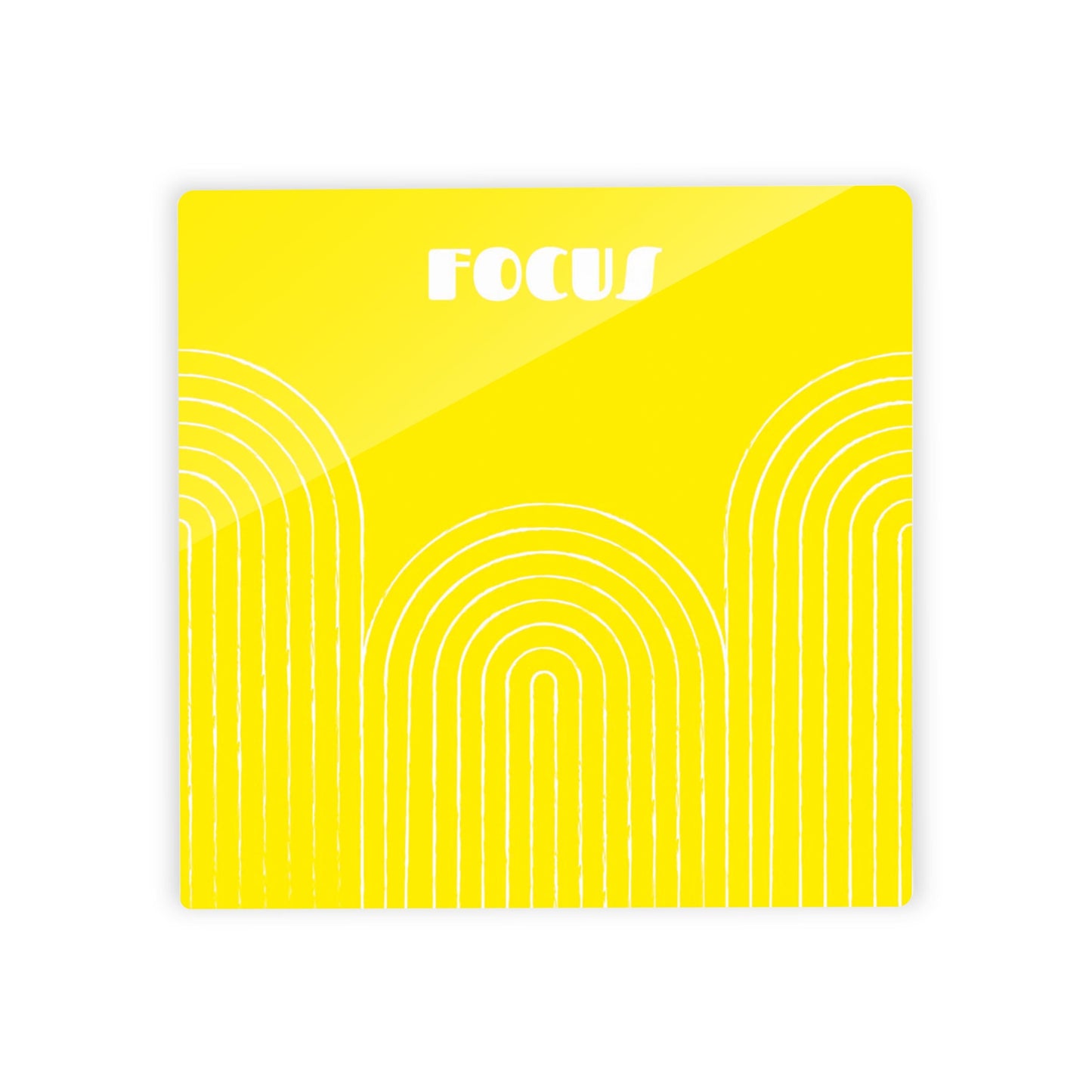 Neon Notes Modern Pattern on Yellow | 4x4