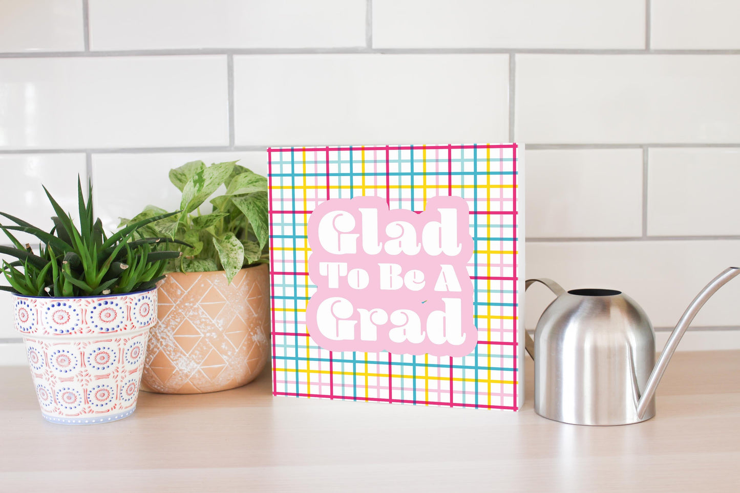 Glad To Be A Grad Colorful Grid | 10x10