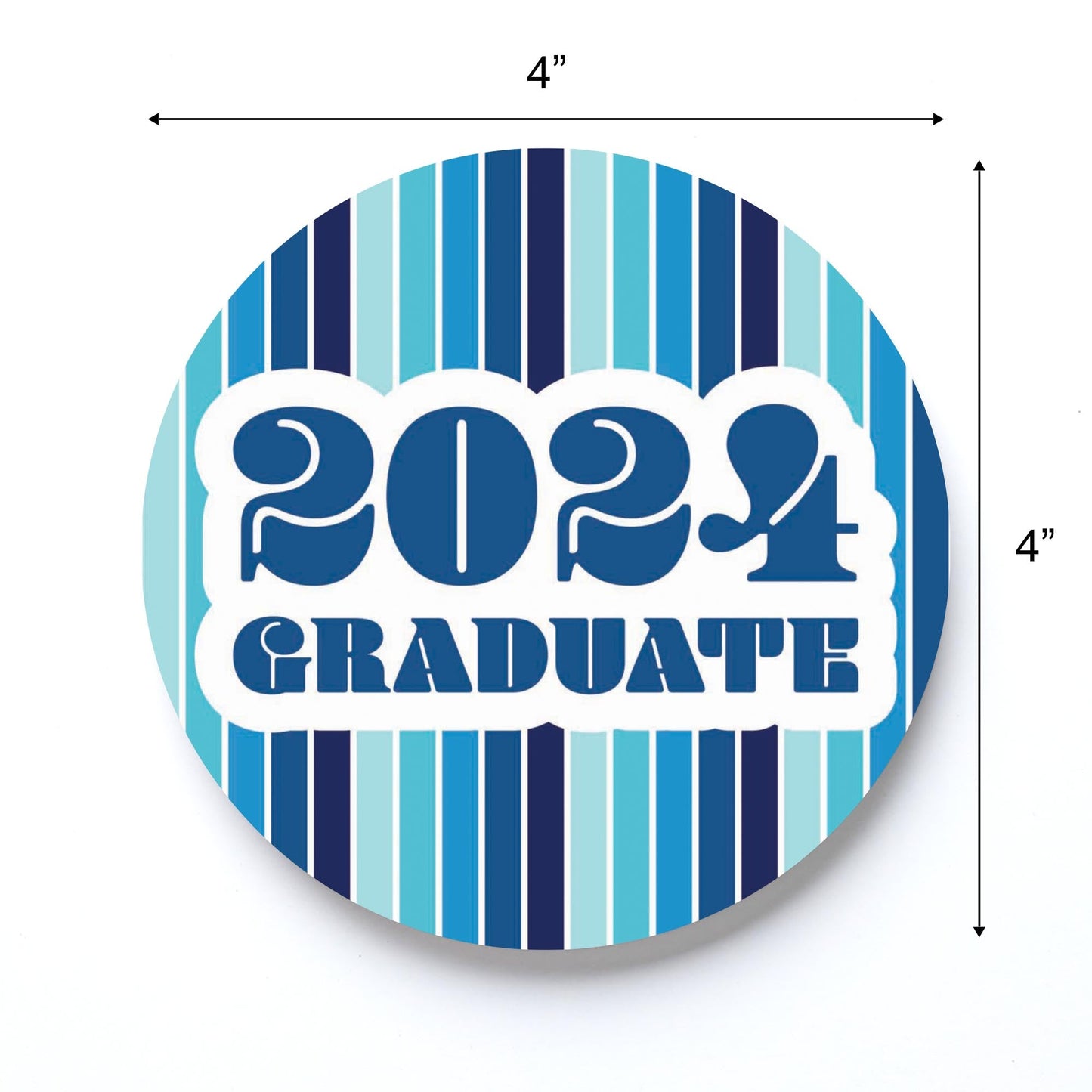 Graduation 2024 Graduate Navy Stripe | 4x4