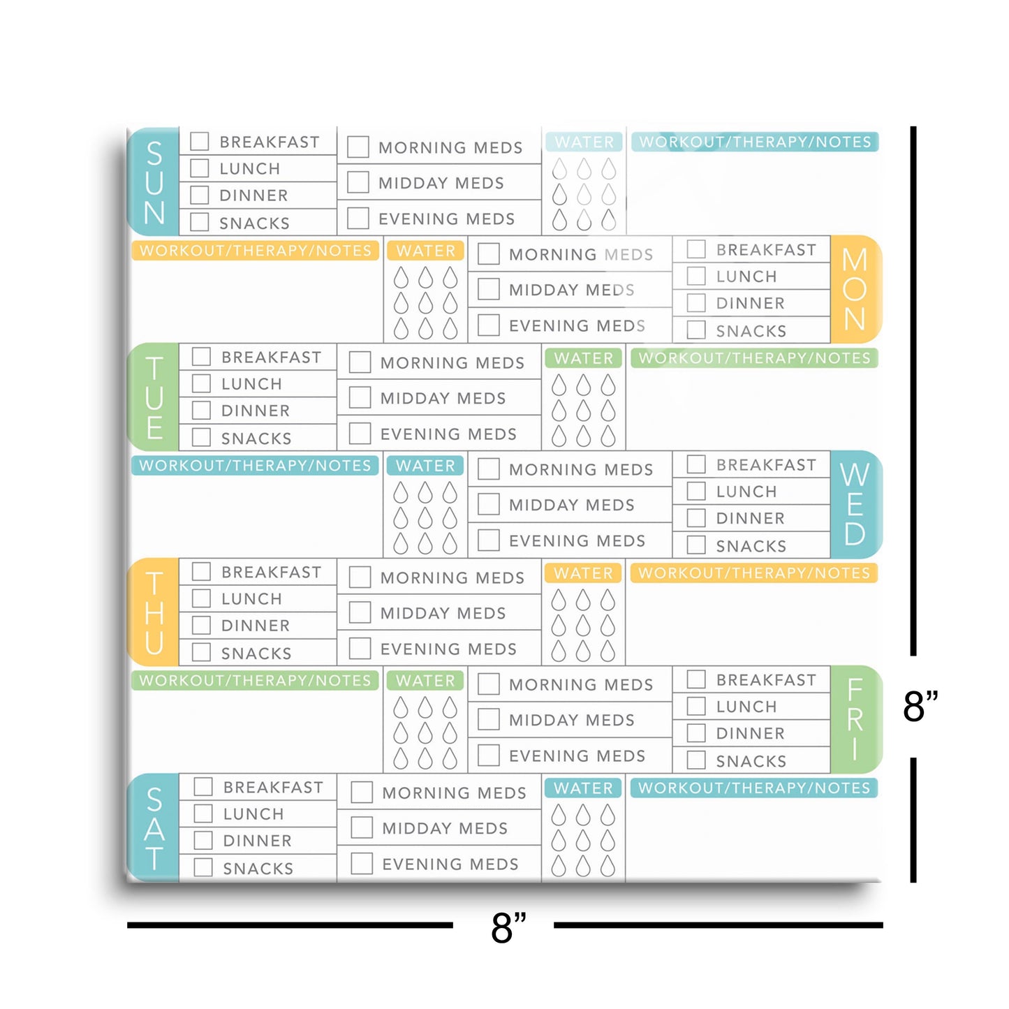 Simple Nursing Health Tracker | 8x8