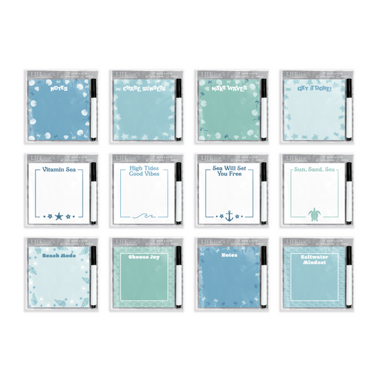 Coastal Notes Clear Reminder Pre-Packs | 48 Pieces
