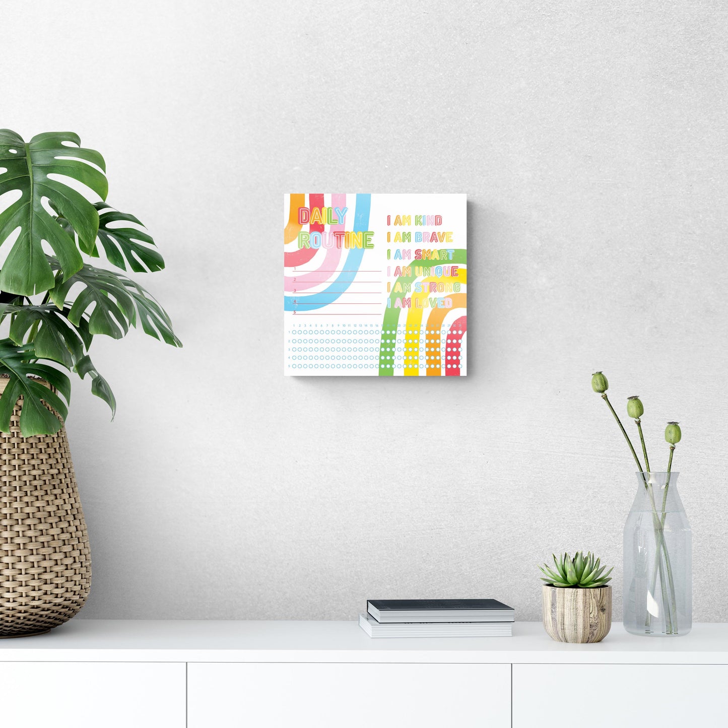 Children's Bright Rainbow Daily Routine | 12x12