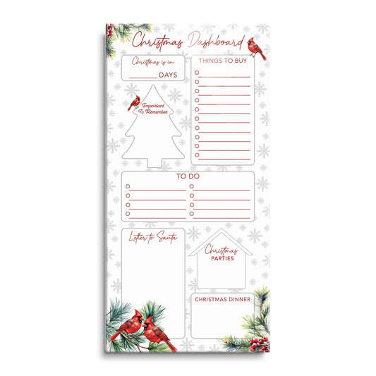 Classic Cardinals Christmas Dashboard | 12x24