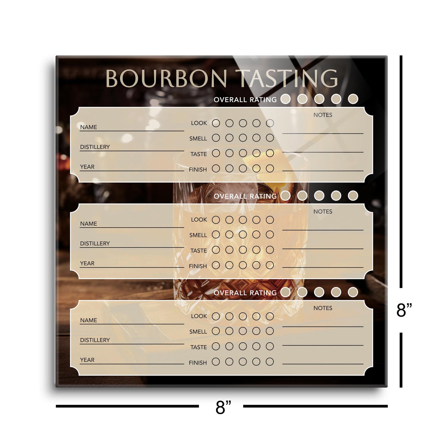 Bourbon Tasting Tracker | 8x8