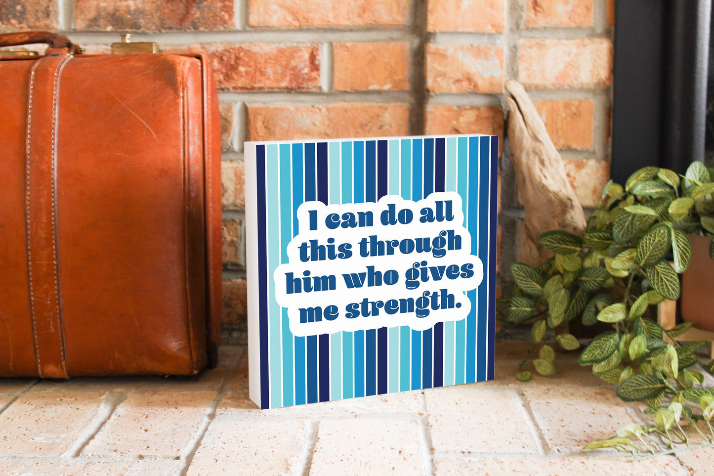 I Can Do All Blue Stripe | 10x10