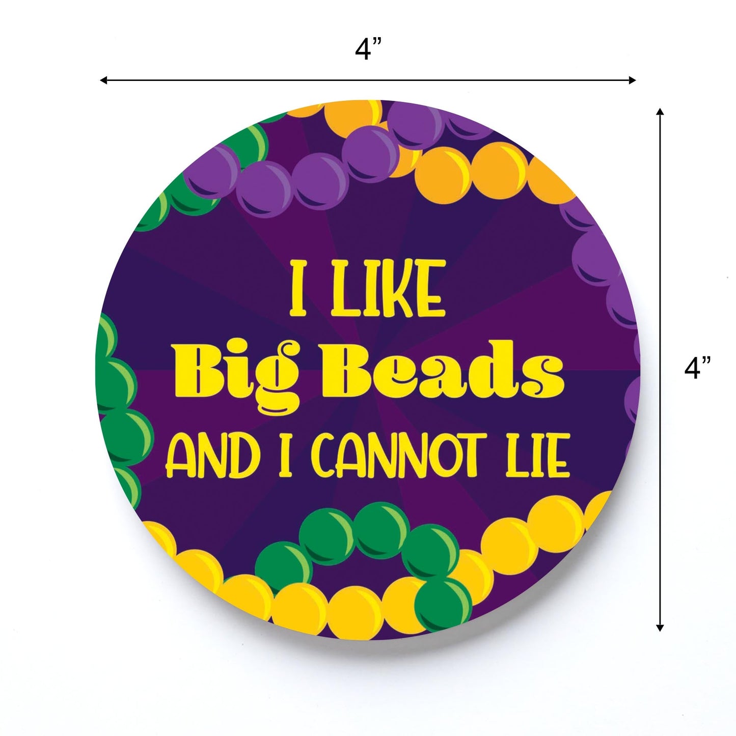 Mardi Gras I Like Big Beads | 4x4