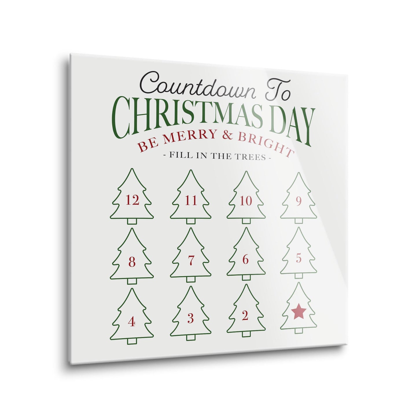 Countdown to Christmas Day Trees | 12x12