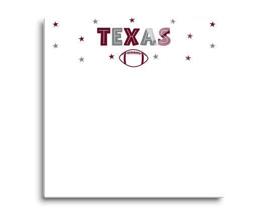 Clairmont & Co Game Day Stars Texas Note Board | 8x8