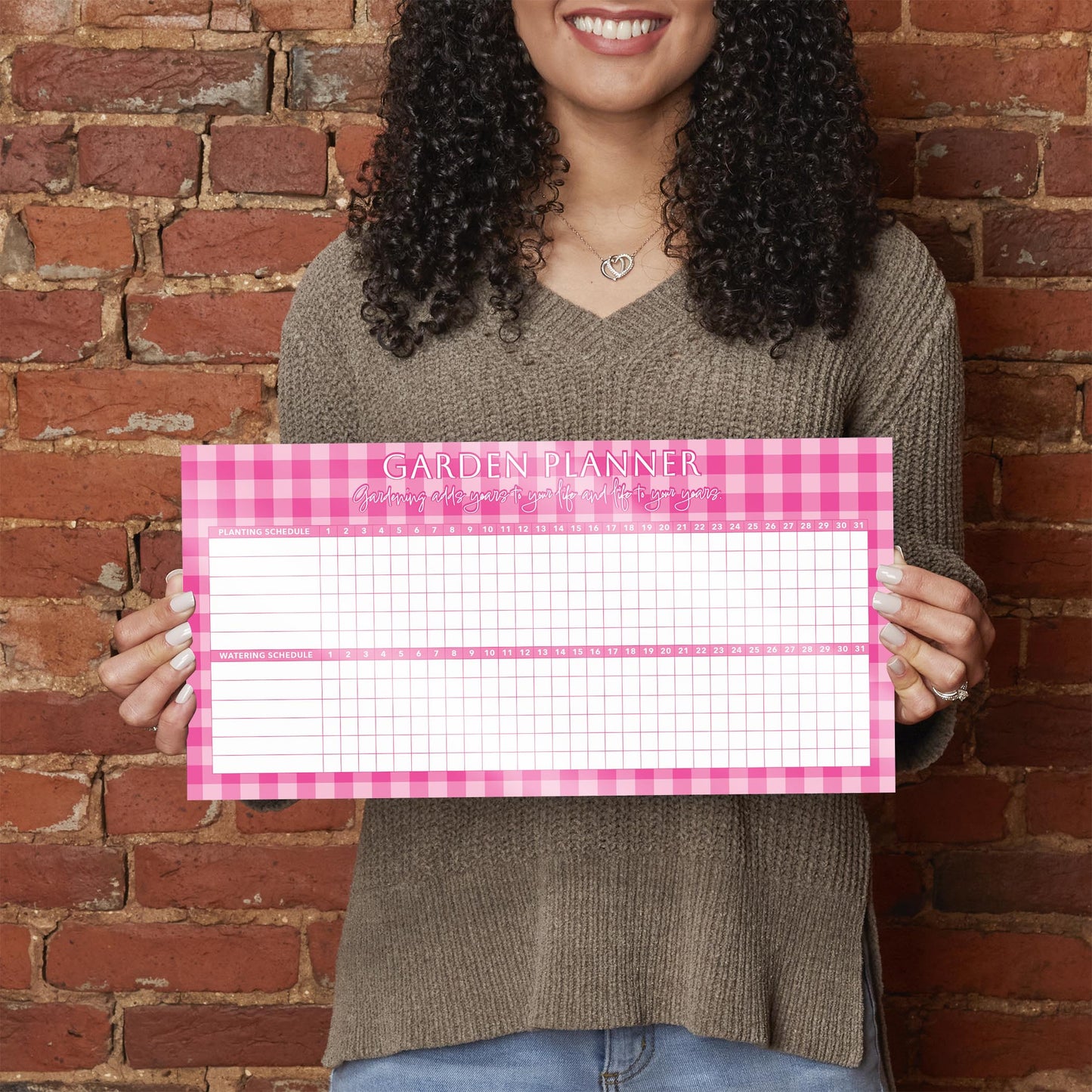 Garden Planner Pink Checker | 16x8