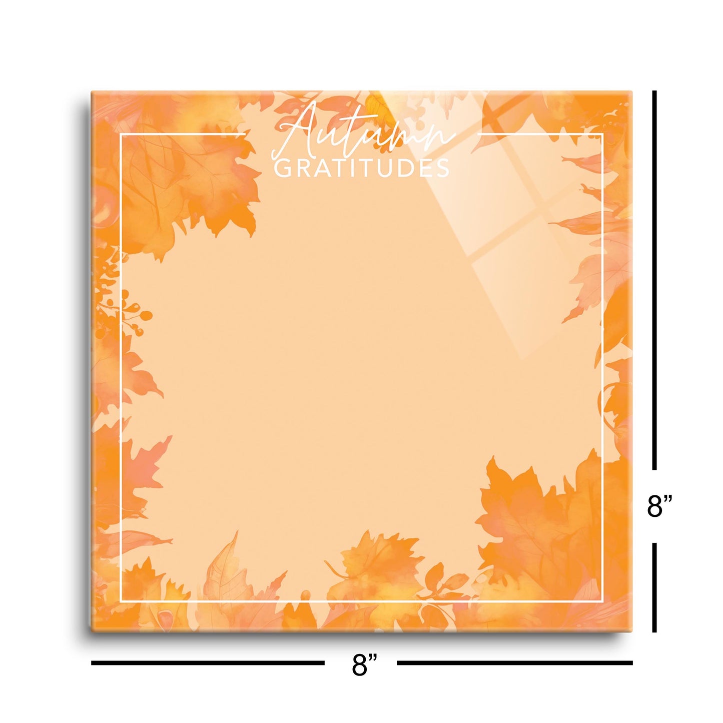 Autumn Gratitudes Orange Leaves | 8x8