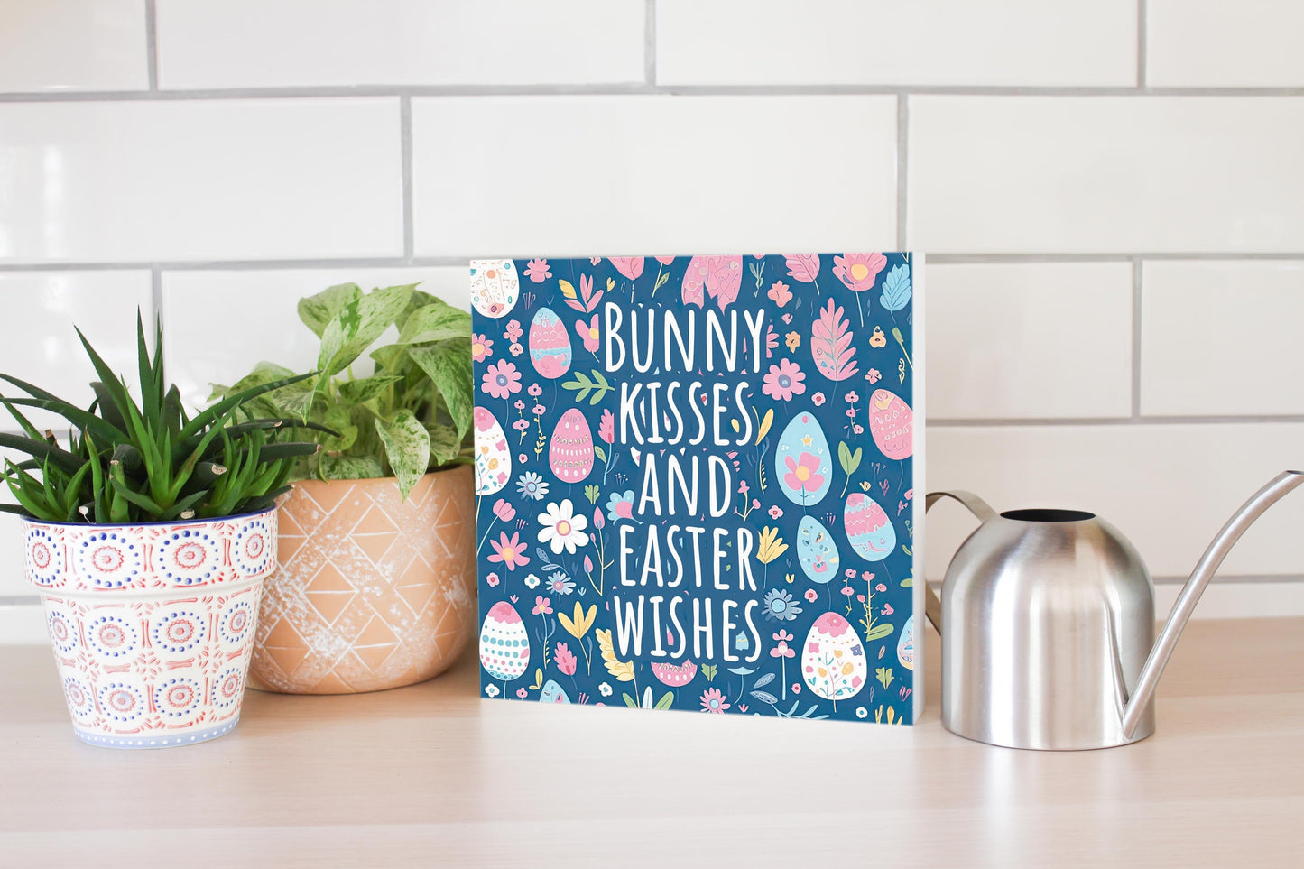 Spring Pastel Bunny Kisses And Easter Wishes | 10x10