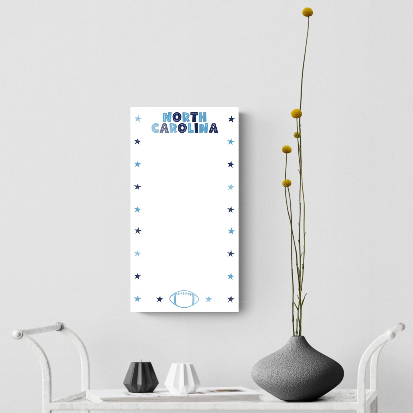 Clairmont & Co Game Day Stars NC Note Board | 8x16