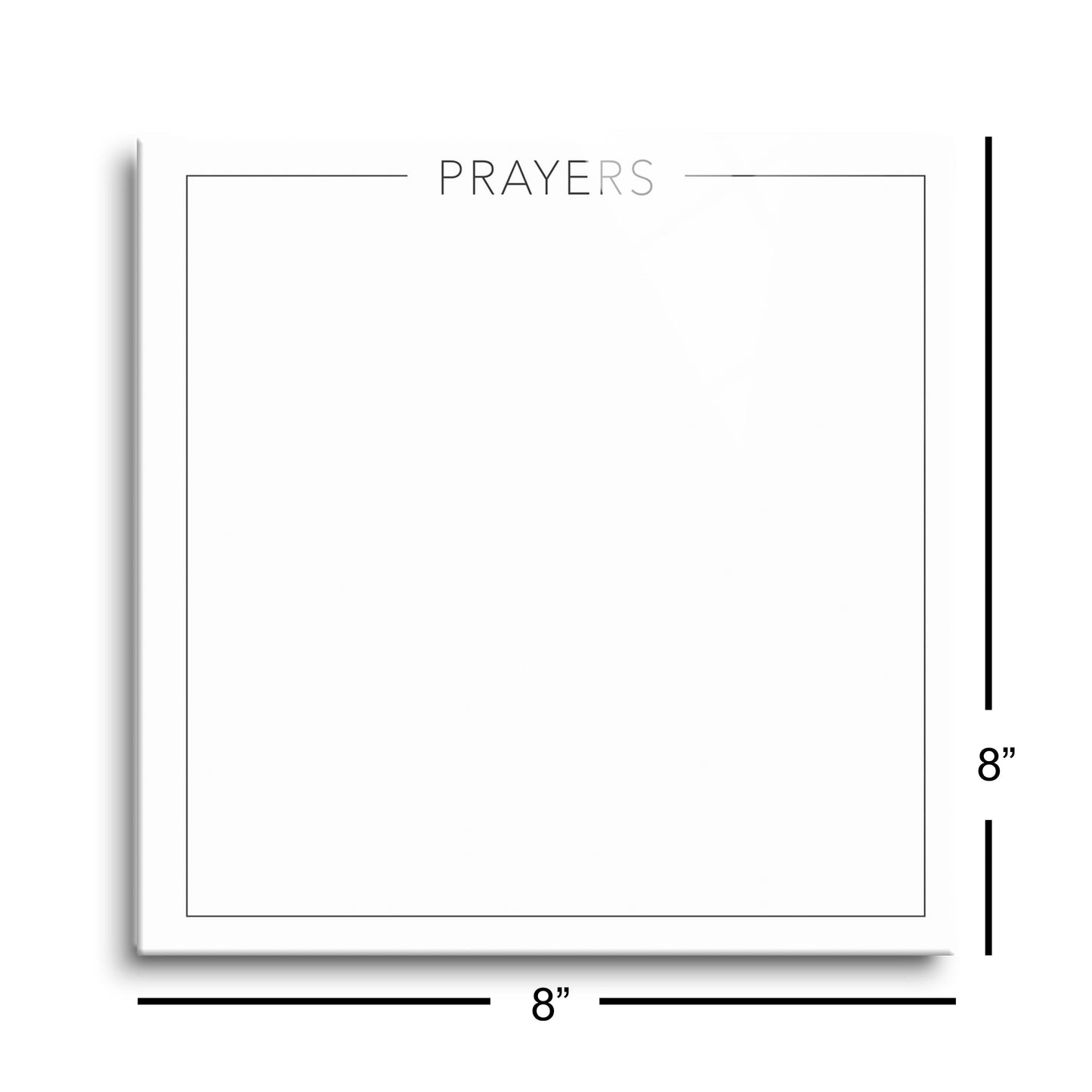 Minimalistic White Prayers | 8x8