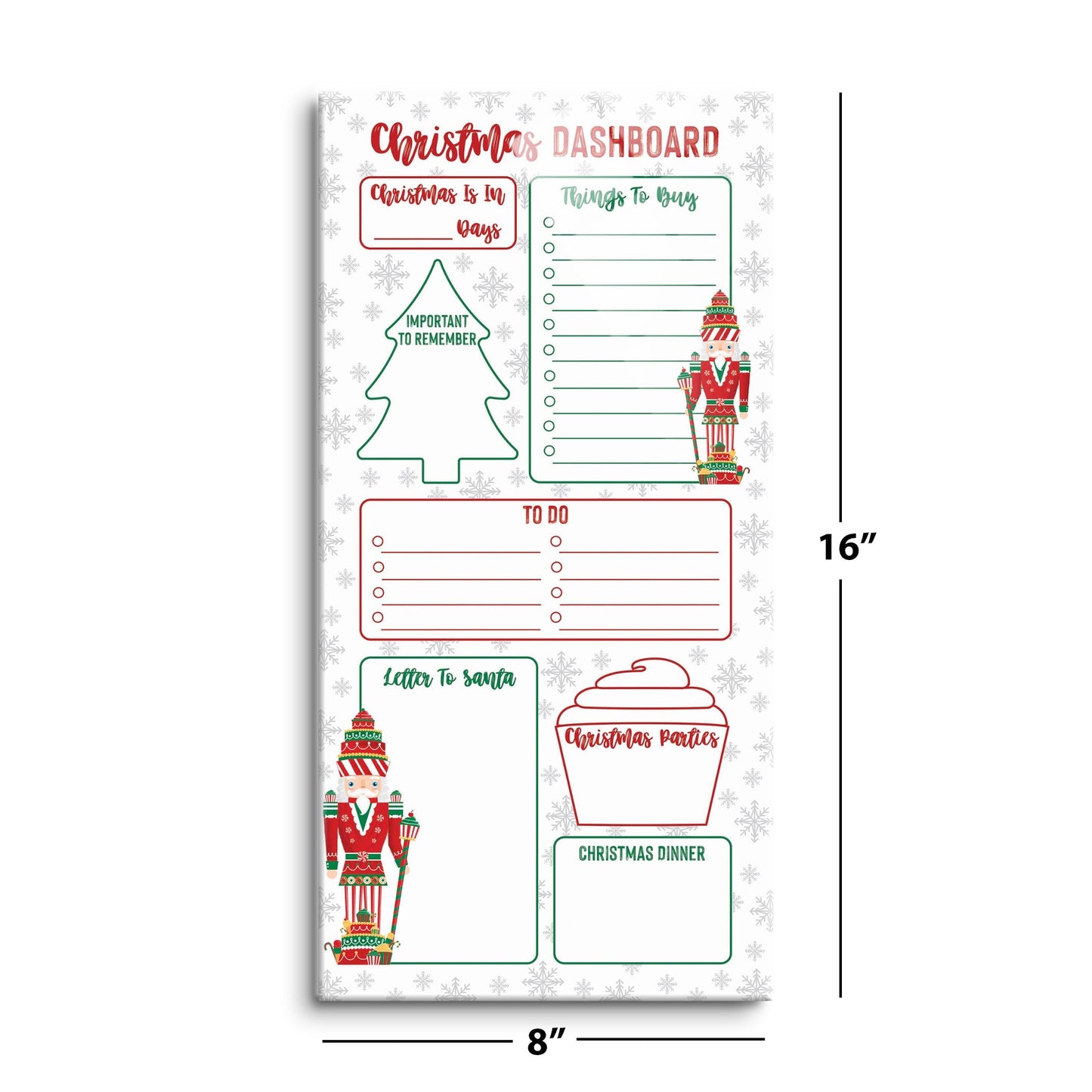 Classic Candyland Nutcracker Christmas Dashboard | 8x16