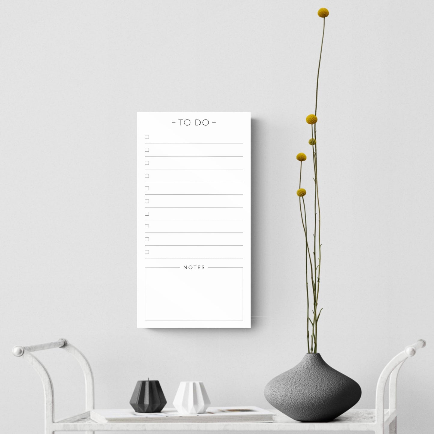 Minimalistic White To Do List | 8x16