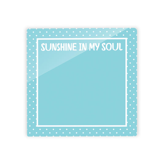 Spring Pastel Blue Polka Dot Sunshine In My Soul | 4x4