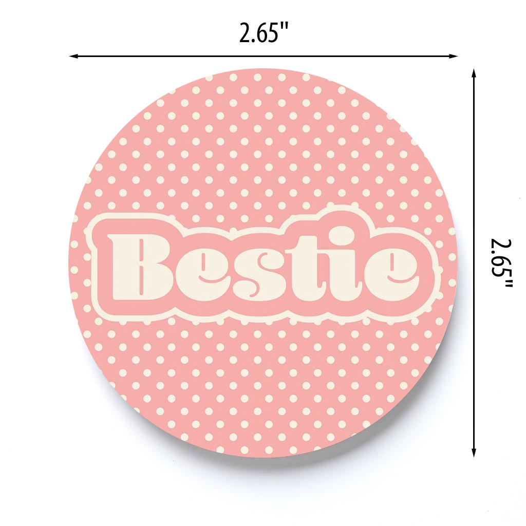 Valentine's Day Bestie Pink Polka Dot | 2.65x2.65
