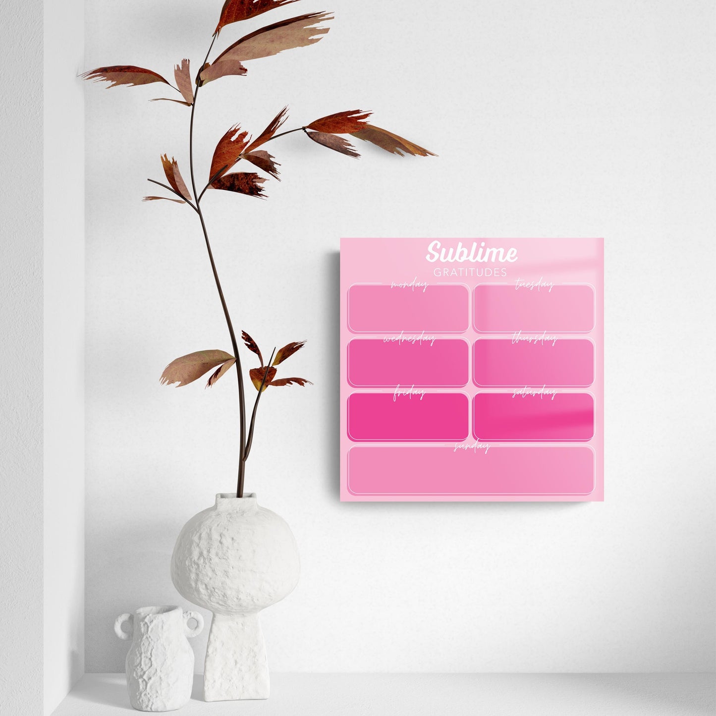 Pink Dream Gradient Sublime Gratitudes | 8x8