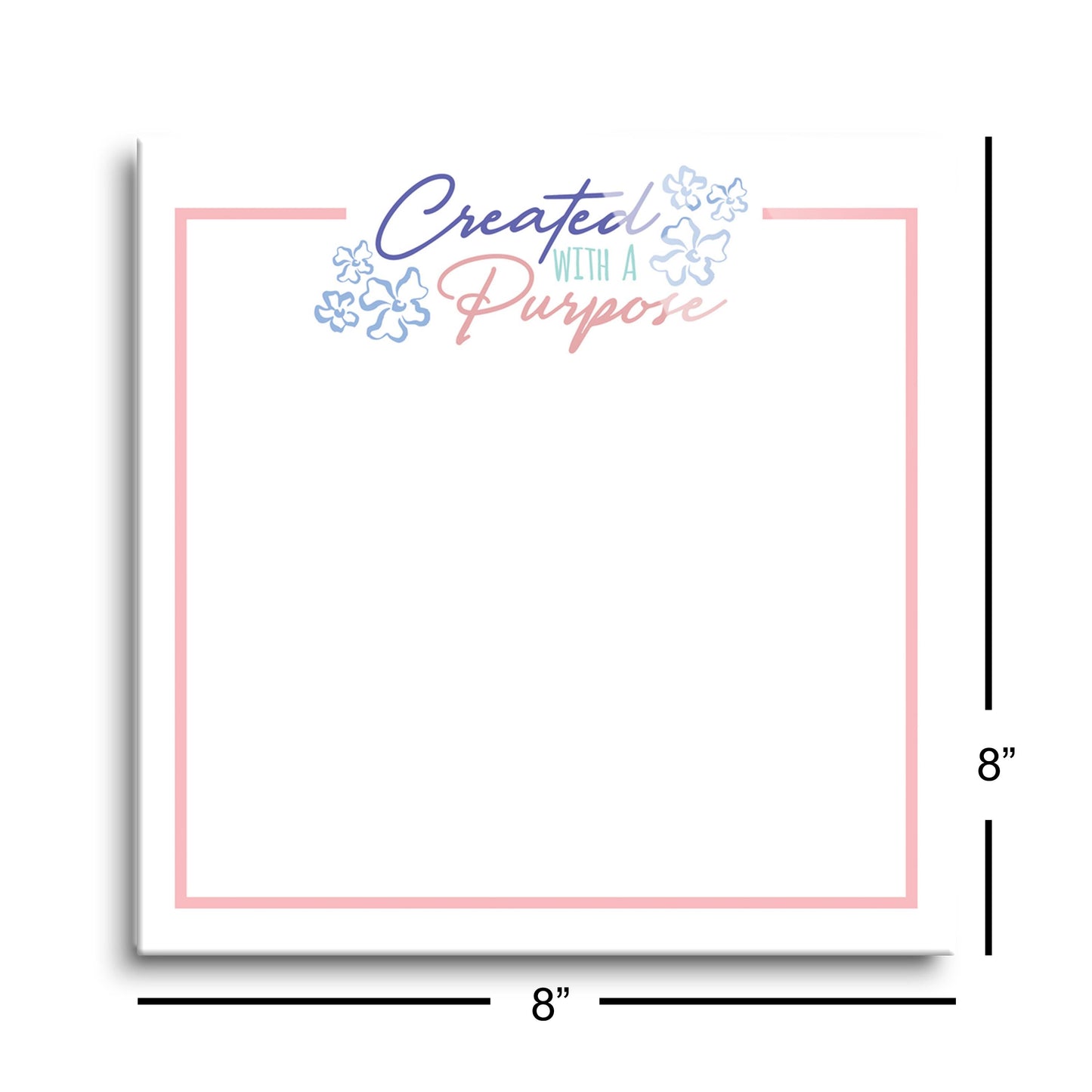 Clairmont & Co Faith Created With Purpose Notes | 8x8