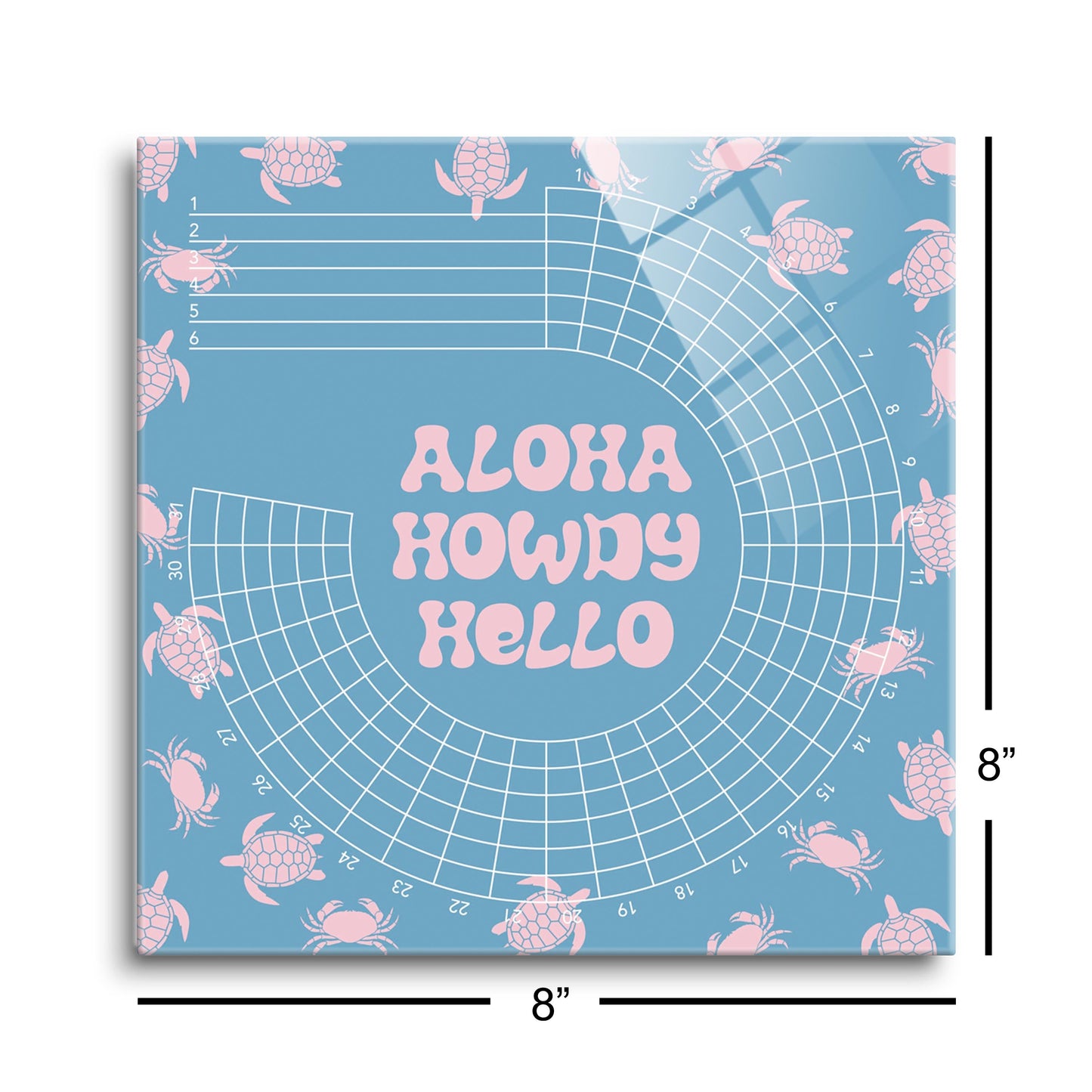 Coastal Aloha Howdy Hello | 8x8