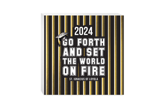 Graduation 2024 Gold Stripe | 10x10